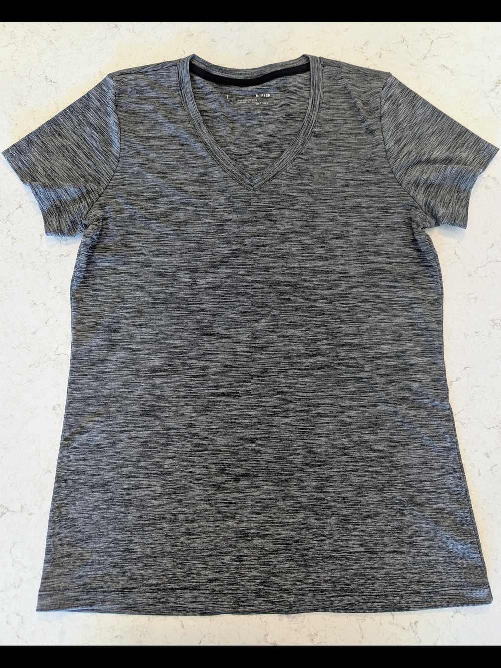Under Armour Women's Gray Heather V-Neck Performance Tee